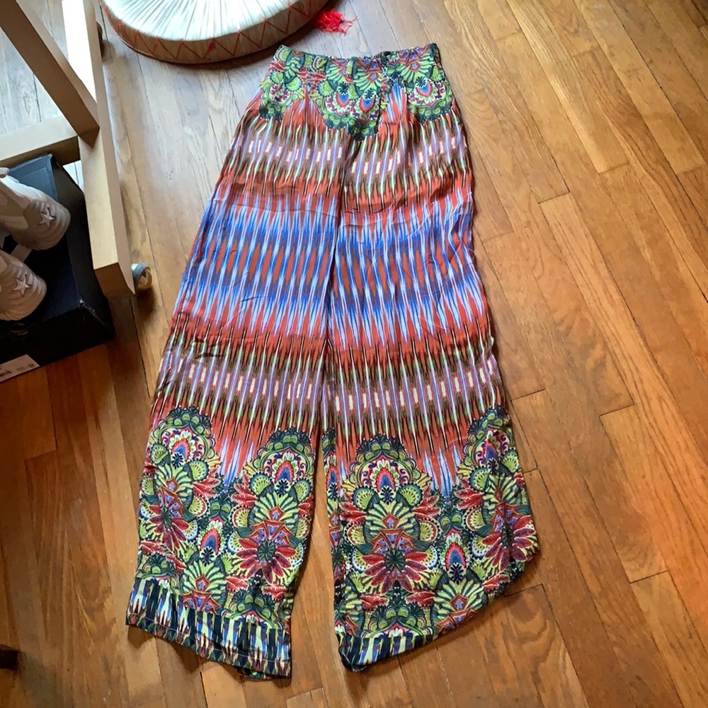 Printed Sheer High Waisted Pants